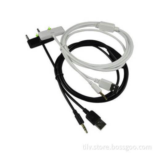 3.5mm car aux audio adapter cable for iPhone 5, supports charger & sync